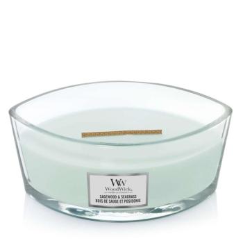 WoodWick Sagewood &amp; Seagrass Elipsa Illatgyertya 453,6g kép