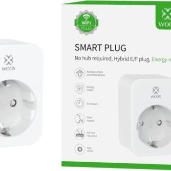 WOOX R6118 Smart Plug EU E/F Schucko 16A with Energy Monitor kép