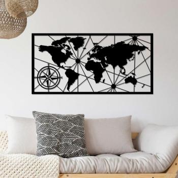 World Map Large 2 fém fali dekoráció kép