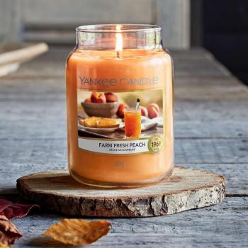 Yankee Candle Farm Fresh Peach Illatgyertya 411g kép