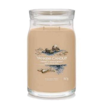 Yankee Candle Signature Amber &amp; Sandalwood Illatgyertya 567g kép