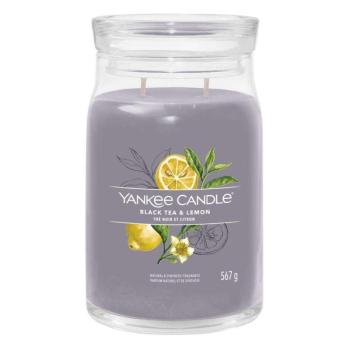 Yankee Candle Signature Black Tea &amp; Lemon Illatgyertya 567g kép