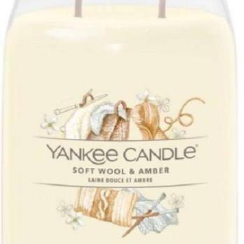 Yankee Candle Signature Soft Wool &amp; Amber Illatgyertya 567g kép