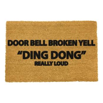 Yell Ding Dong természetes kókuszrost lábtörlő, 40 x 60 cm - Artsy Doormats kép