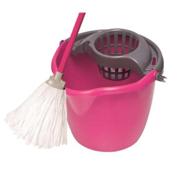 York Mop szett vödör + csavaró 12L + Mop felmosó 35x29x33+115cm kép