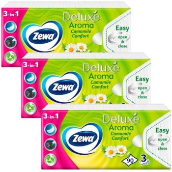 Zewa Deluxe 3 rétegű Papír zsebkendő - Camomile Comfort 3x90db kép