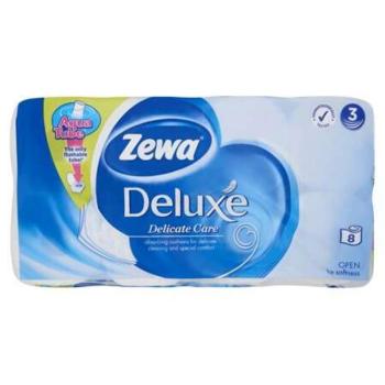 Zewa Deluxe 8 tekercses 3 rétegű fehér toalettpapír kép