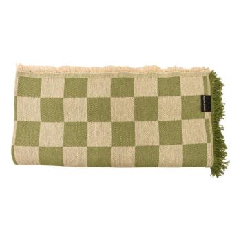 Zöld-bézs ágytakaró franciaágyra 240x240 cm Green Checkerboard – Really Nice Things kép