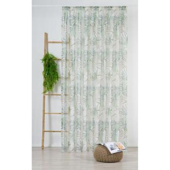 Zöld-bézs átlátszó függöny 300x260 cm Palmas – Mendola Fabrics kép