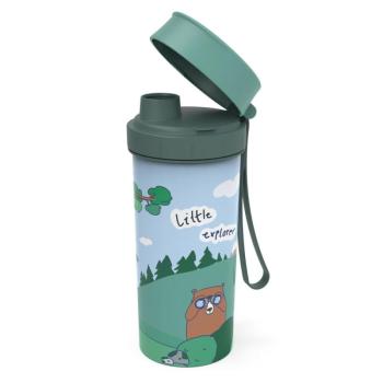 Zöld gyerek ivópalack 400 ml Memory Kids - Rotho kép