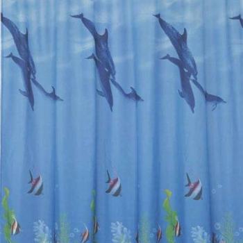 Zuhanyfüggöny - DOLPHIN - Impregnált textil - 180 x 200 cm kép