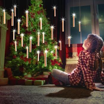 10 db lebegő LED-es gyertya kép