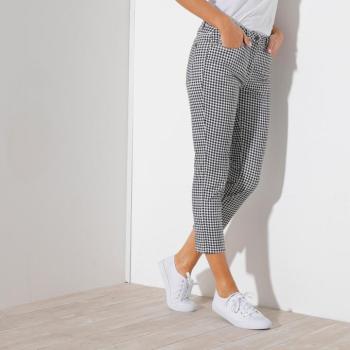3/4 keskeny nadrág kockás mintával kép