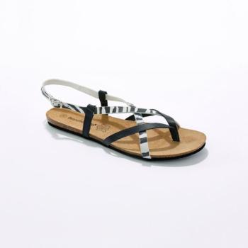 Állatszőrme mintás pántos szandál kép