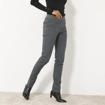 Denim sztreccs jeggings elasztikus derékszíjjal, rövidebb testalkatúak számára kép