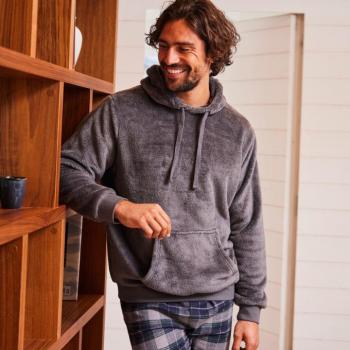 Fleece kapucnis pulóver kép