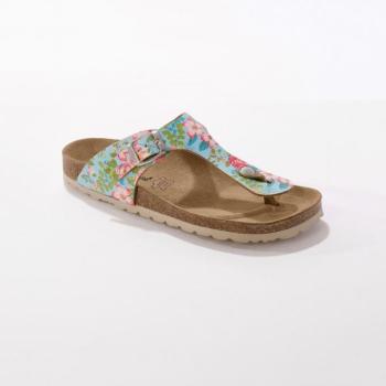 Flip-flop fém csattal, türkizkék kép