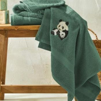 Frottír fürdőszobai textil szett panda hímzéssel kép