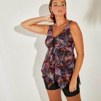 Fürdőruha aszimmetrikus tankini top Sagua kép