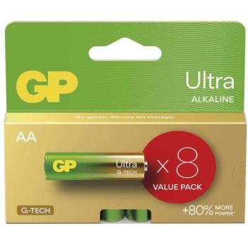 GP lúgos elem ULTRA AA, 8 db kép