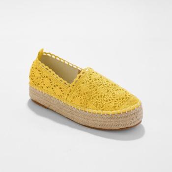 Makramé espadrilles, fekete kép