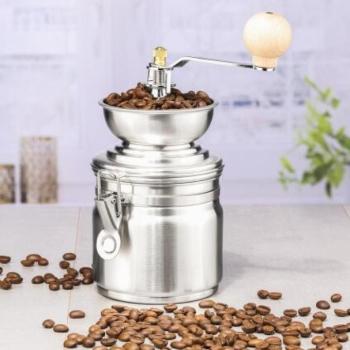 Rozsdamentes acél kézi kávédaráló kép