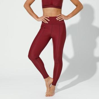 Sportleggings sztreccs kötött anyagból és tüllhálóból kép
