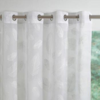 Voile függöny tollas mintával, szemekkel végződik kép